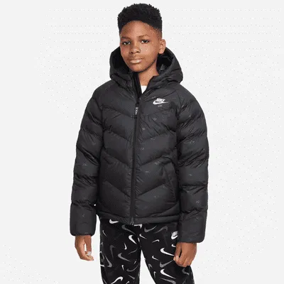 Nike Sportswear Big Kids' Synthetic-Fill Hooded Jacket. Nike.com