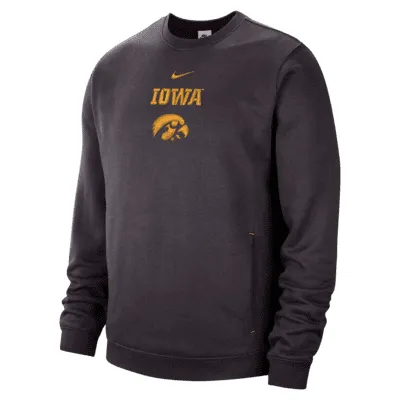 Nike College Club Fleece (Iowa) Men's Sweatshirt. Nike.com