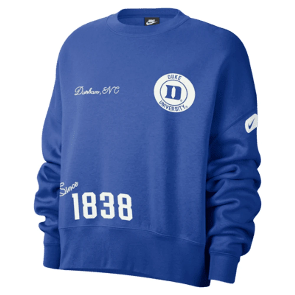 Duke Women's Nike College Crew-Neck Sweatshirt. Nike.com