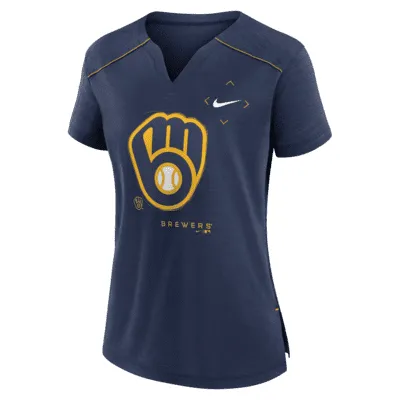 Nike Breathe Pure Pride (MLB Milwaukee Brewers) Women's Notch Neck T-Shirt. Nike.com