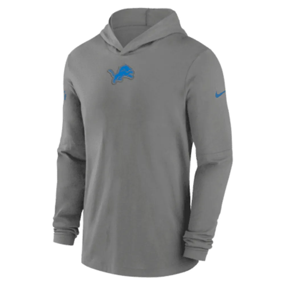 Nike / Men's Detroit Lions Sideline Therma-FIT Blue Pullover Hoodie