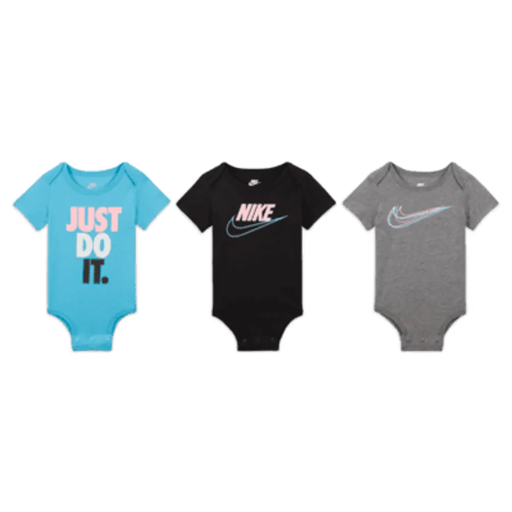 Nike "Let's Be Real" 3-Pack Bodysuits Baby Bodysuits. Nike.com