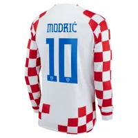 Croatia National Team 2022/23 Stadium Home (Luka Modrić) Men's Nike Dri-FIT Long-Sleeve Soccer Jersey. Nike.com