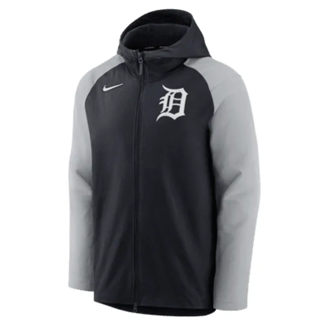 NIKE Baseball Full Zip Track Jacket Mens DETROIT TIGERS Blue 2XL