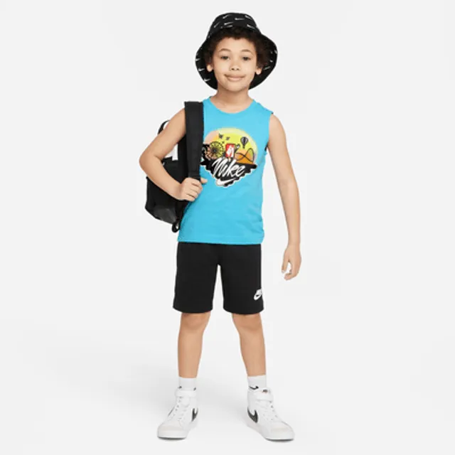 Nike Sportswear Muscle Tee and Shorts Set Younger Kids' 2-Piece Set. UK
