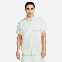 Nike Life Men's Woven Military Short-Sleeve Button-Down Shirt. Nike.com