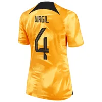 Netherlands National Team 2022/23 Stadium Home (Virgil van Dijk) Women's Nike Dri-FIT Soccer Jersey. Nike.com