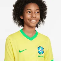 Brazil 2023 Stadium Home Big Kids' Nike Dri-FIT Soccer Jersey. Nike.com