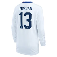 Alex Morgan USWNT 2024 Stadium Home Big Kids' Nike Dri-FIT Long-Sleeve Soccer Jersey. Nike.com