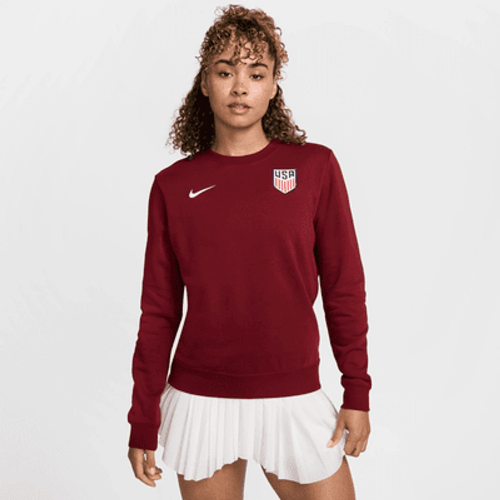 USMNT Club Fleece Women's Nike Soccer Crew-Neck Sweatshirt. Nike.com