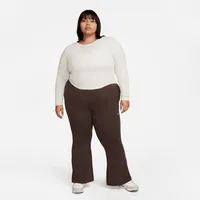 Nike Sportswear Chill Knit Women's Tight Mini-Rib Flared Leggings (Plus Size). Nike.com