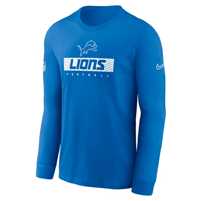 Detroit Lions Sideline Team Issue Men's Nike Dri-FIT NFL Long-Sleeve T-Shirt. Nike.com