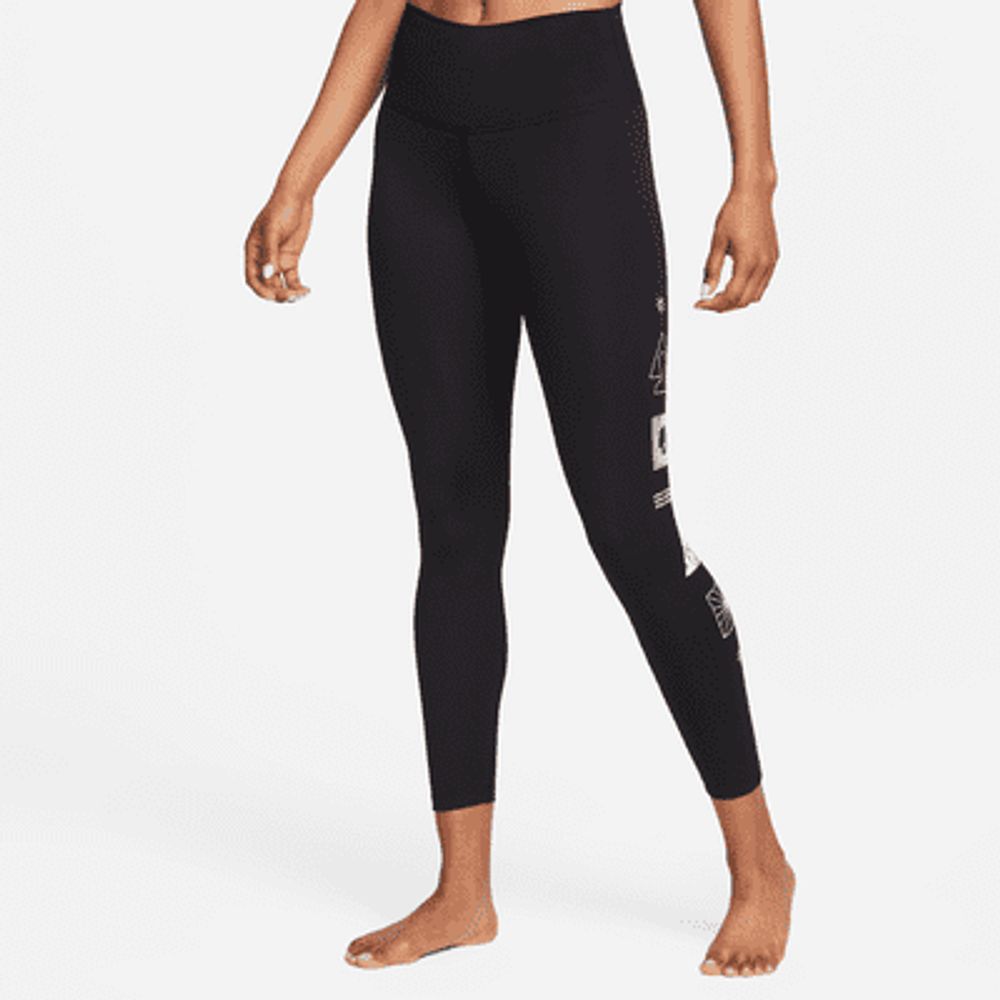Legging 7/8 taille haute à motif Nike Yoga Dri-FIT pour Femme. FR
