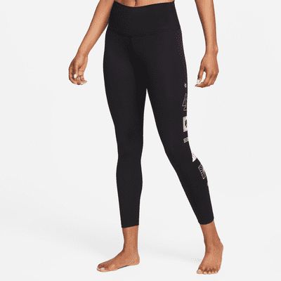 Legging 7/8 taille haute à motif Nike Yoga Dri-FIT pour Femme. FR