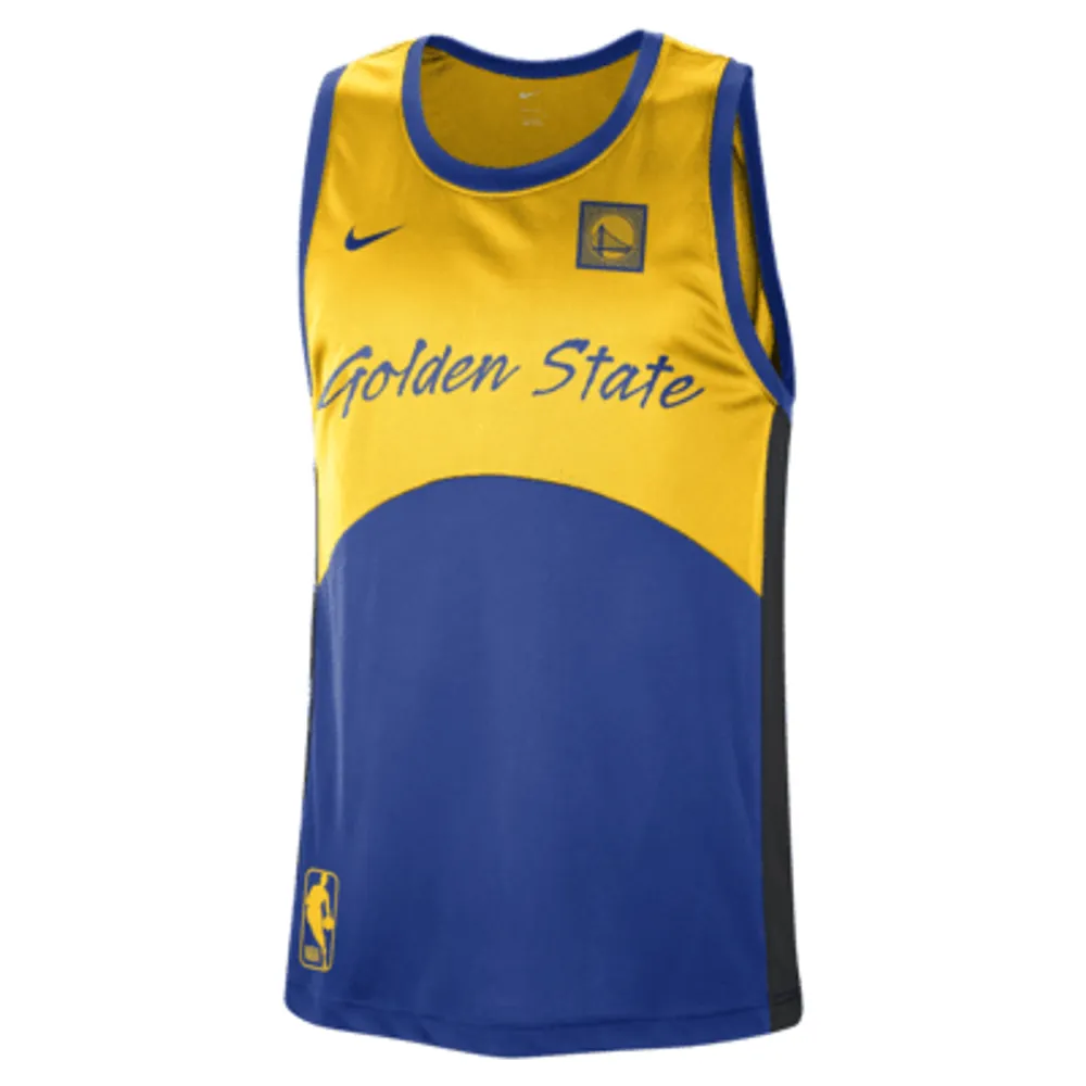 Nike Dri-Fit Golden State Warriors NBA Hoodie Sweatshirt Men's Small Blue