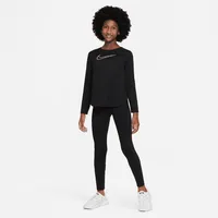 Nike Dri-FIT One Big Kids' (Girls') Graphic Long-Sleeve Training Top. Nike.com