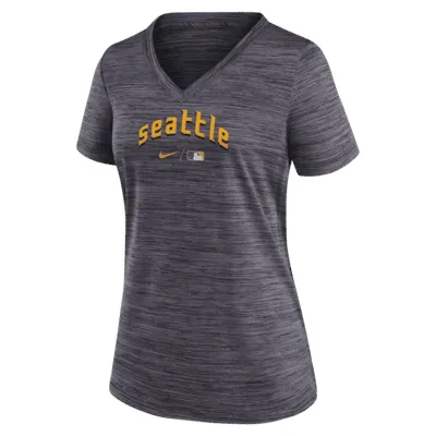 Nike Dri-FIT City Connect Velocity Practice (MLB Seattle Mariners) Women's V-Neck T-Shirt. Nike.com