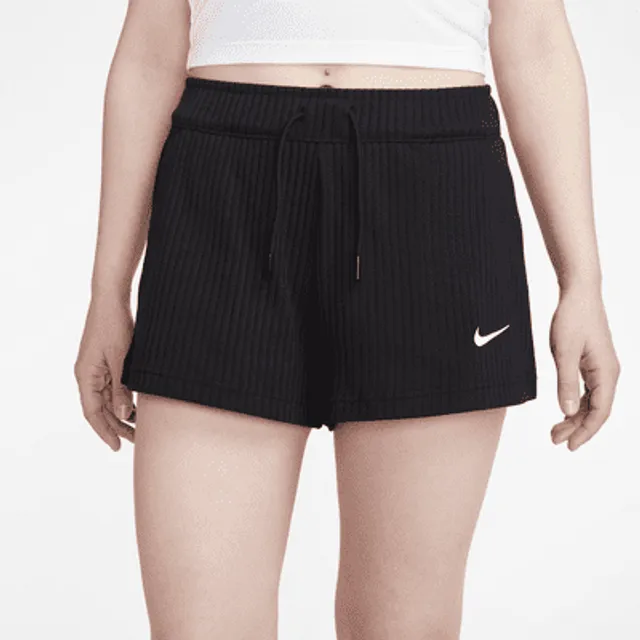 Nike Sportswear Women's High-Waisted Ribbed Jersey Shorts. UK