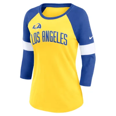 Nike Pride (NFL Los Angeles Rams) Women's 3/4-Sleeve T-Shirt. Nike.com