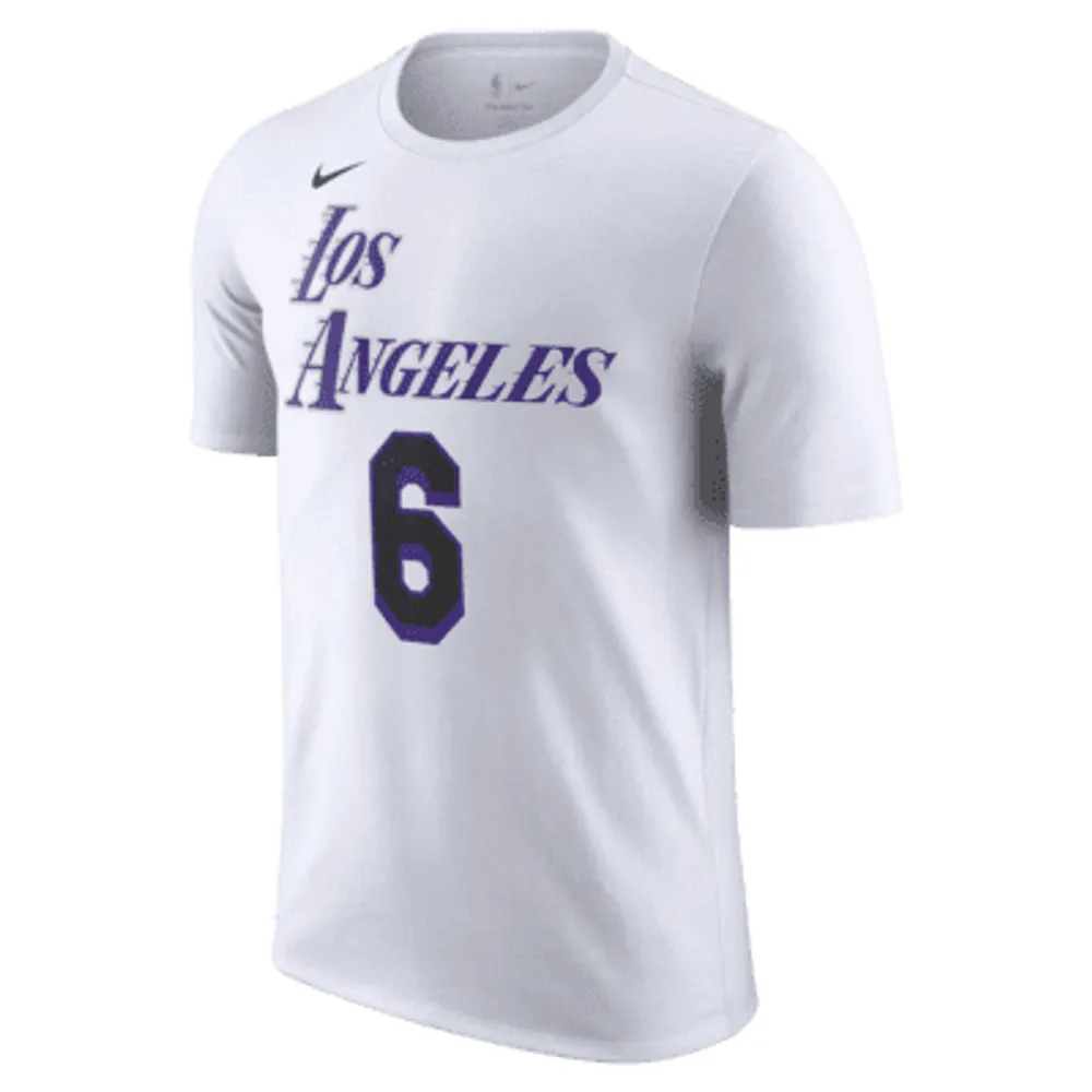 Los Angeles Lakers Courtside Nike Men's NBA Max90 T-Shirt in Black, Size: Medium | DX9912-032