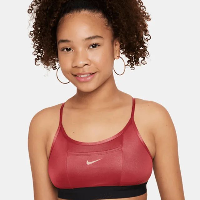 Nike Dri-FIT Indy Icon Clash Big Kids' (Girls') Sports Bra (Extended Size).  Nike.com