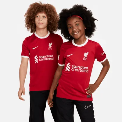 Liverpool FC 2023/24 Stadium Home Big Kids' Nike Dri-FIT Soccer Jersey. Nike.com