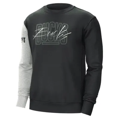 Milwaukee Bucks Courtside Men's Nike NBA Fleece Sweatshirt. Nike.com