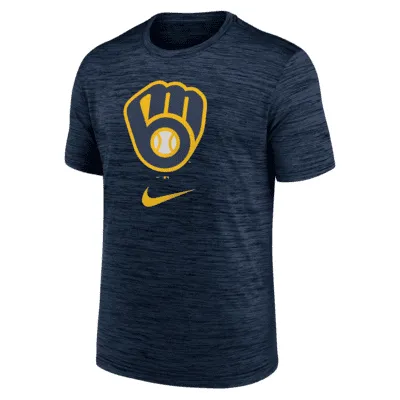 Nike Rewind Colors (MLB Milwaukee Brewers) Men's 3/4-Sleeve T-Shirt