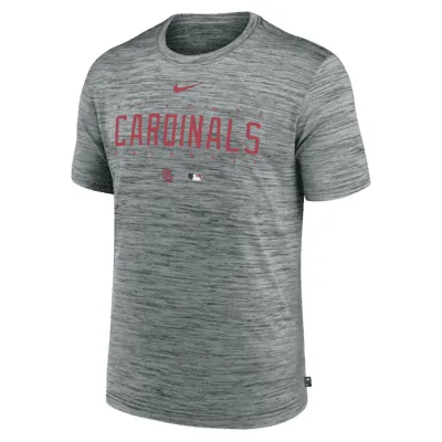 Nike Dri Fit St Louis Cardinals Mens Medium T Shirt Light Gray Red