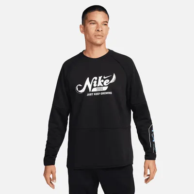 Nike Men's Dri-FIT Fleece Fitness Crew-Neck Top. Nike.com