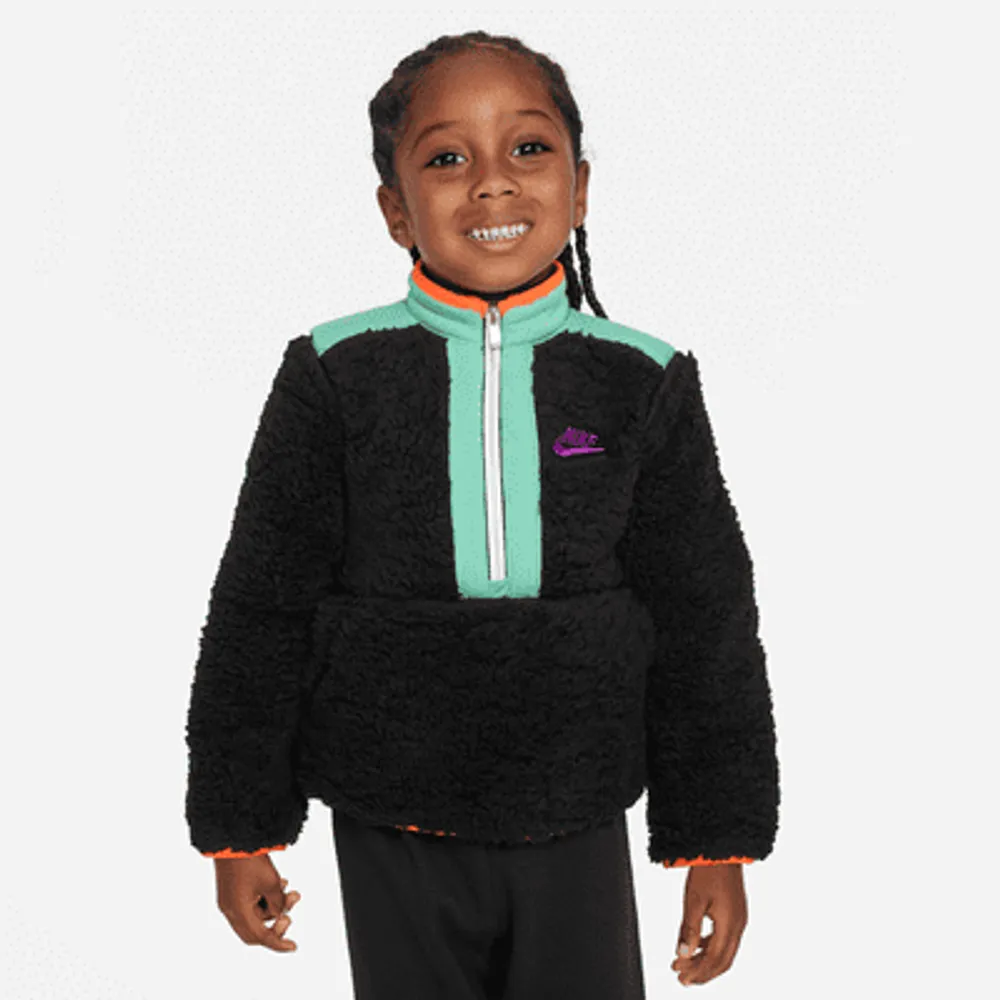 Nike Sportswear Illuminate Sherpa Half-Zip Jacket Little Kids' Jacket. Nike.com