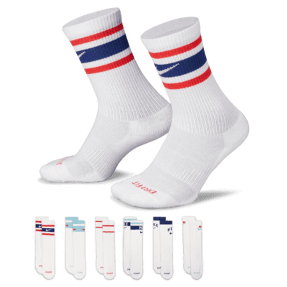 Chaussettes mi-mollet Nike Everyday Plus Cushioned (6 paires). FR