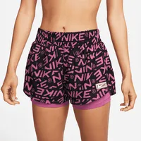 Nike Dri-FIT One Women's Mid-Rise 3" 2-in-1 Printed Shorts. Nike.com