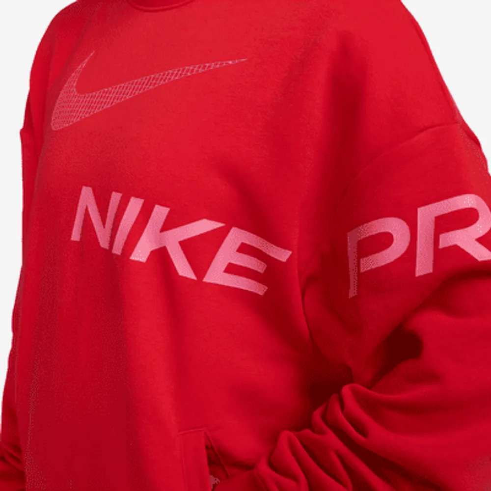 Nike Dri-FIT Get Fit Women's French Terry Graphic Crew-Neck Sweatshirt. Nike.com