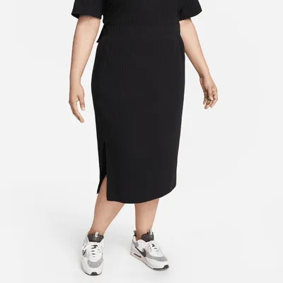 Nike Sportswear Women's High-Waisted Ribbed Jersey Skirt (Plus Size). Nike.com
