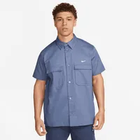 Nike Life Men's Woven Military Short-Sleeve Button-Down Shirt. Nike.com