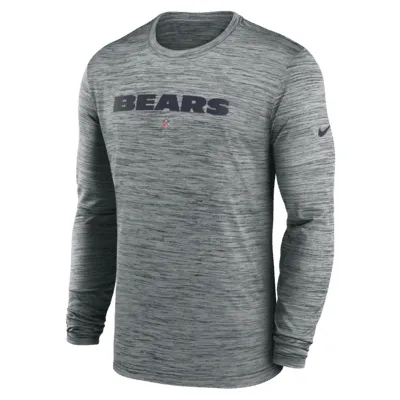 Nike Men's Dri-Fit Sideline Velocity (NFL Buffalo Bills) Long-Sleeve T-Shirt in Grey, Size: Medium | 00KX06G81-078