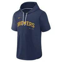 Nike Springer (MLB Milwaukee Brewers) Men's Short-Sleeve Pullover Hoodie. Nike.com