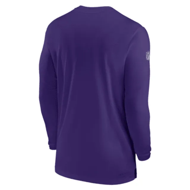 Nike Men's Minnesota Vikings Sideline Velocity Long Sleeve T-Shirt - Purple - M Each