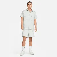 Nike Life Men's Woven Military Short-Sleeve Button-Down Shirt. Nike.com