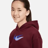 Nike Sportswear Big Kids' (Girls') Fleece Hoodie (Extended Size). Nike.com