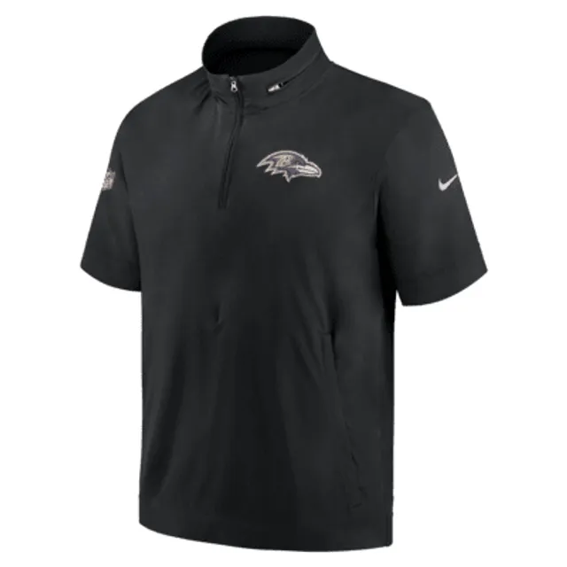 Nike Men's Sideline Coach (NFL Baltimore Ravens) Short-Sleeve Jacket in Black, Size: Medium | 00M400A8G-0BM