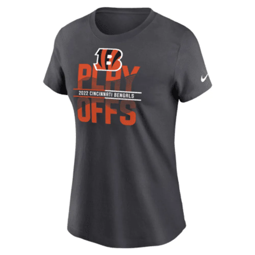 Women's Nike Anthracite Cincinnati Bengals 2022 NFL Playoffs Iconic T-Shirt Size: Small