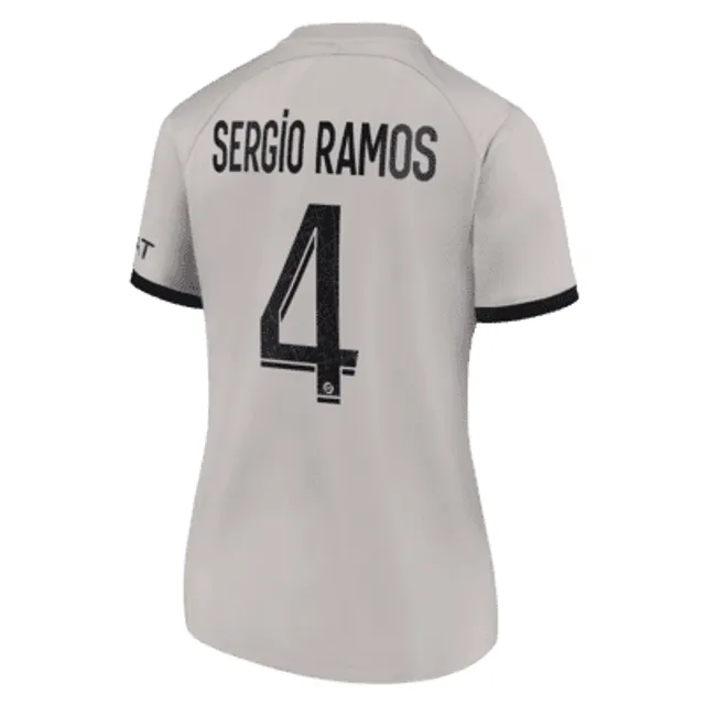 2022-2023 PSG Pre-Match Training Shirt (Black) - Kids (SERGIO RAMOS 4)