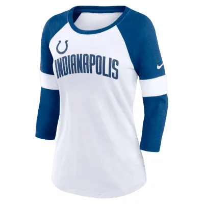 Nike Pride (NFL Indianapolis Colts) Women's 3/4-Sleeve T-Shirt. Nike.com