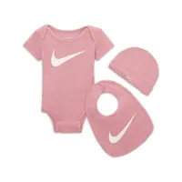 Nike Baby (3-6M) Swoosh Beanie, Bib and Bodysuit Box Set. Nike.com