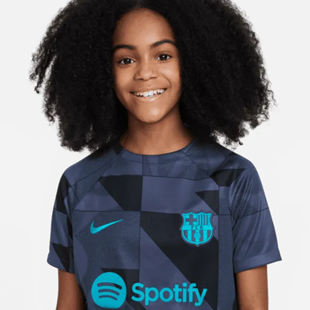 Blue Nike FC Barcelona Academy Pre Match T-Shirt