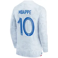 France National Team 2022/23 Stadium Away (Kylian Mbappe) Men's Nike Dri-FIT Long-Sleeve Soccer Jersey. Nike.com