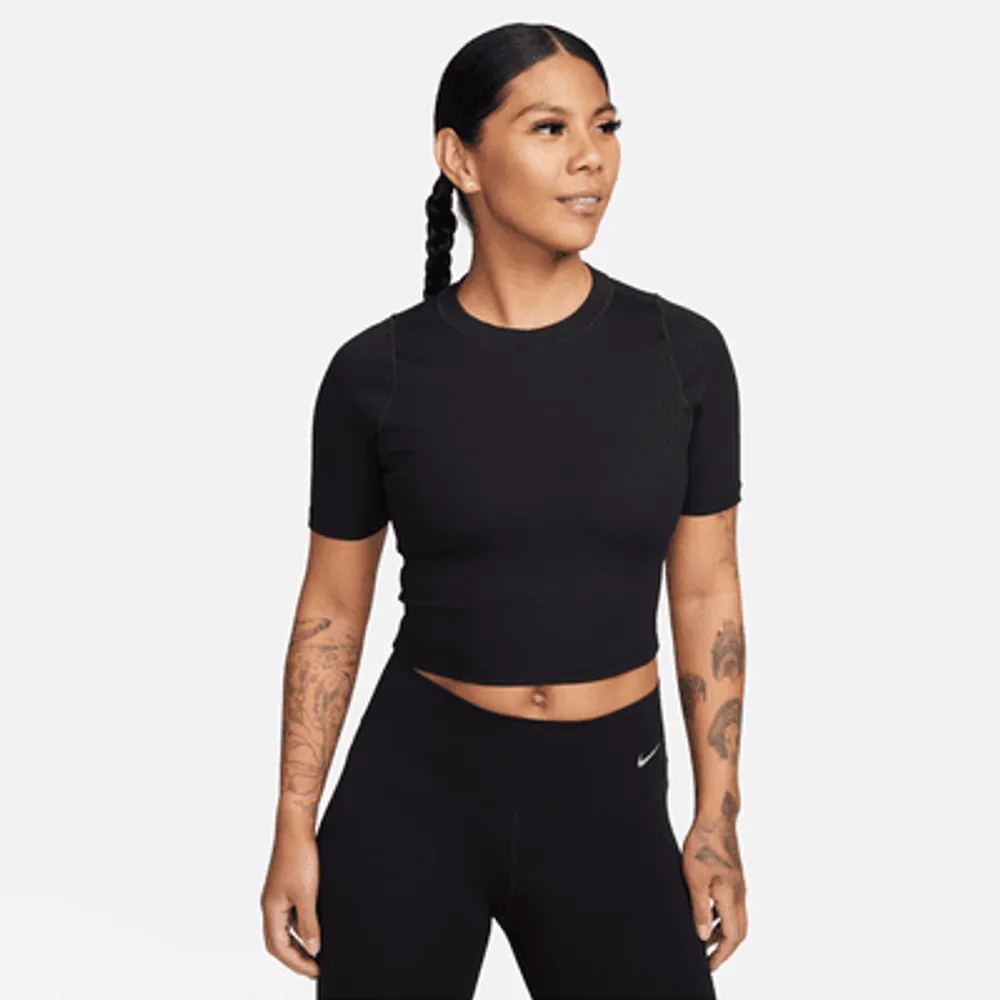 Nike Zenvy Rib Women's Dri-FIT Short-Sleeve Cropped Top. Nike.com