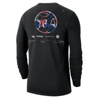 Philadelphia 76ers Men's Nike NBA Long-Sleeve T-Shirt. Nike.com
